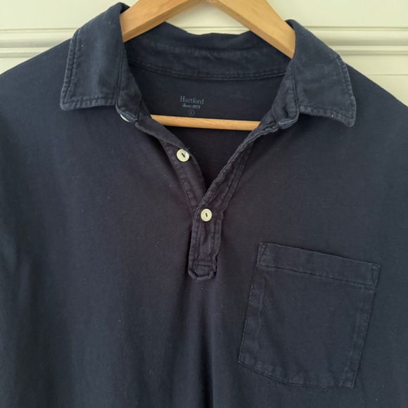 Hartford MEN'S MIDNIGHT BLUE COTTON JERSEY POLO size L - Picture 5 of 6